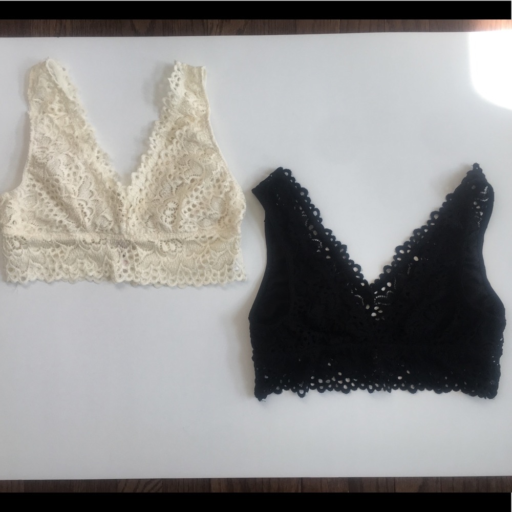 2/$14 LACE, Floral Pattern Bralettes